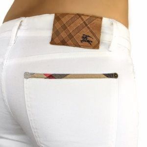 Burberry London white cropped jeans